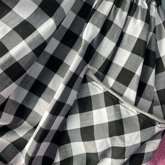 Deux par Deux black & white checked Girls Dress Size 4 - Picture 8 of 8